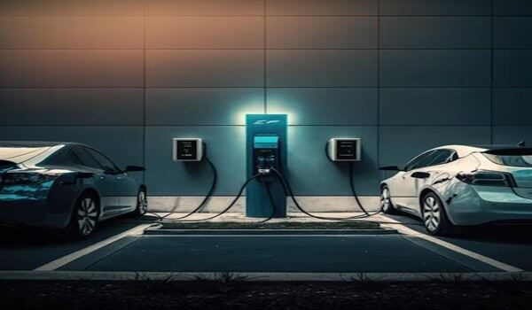 two-electric-cars-charging-charg
